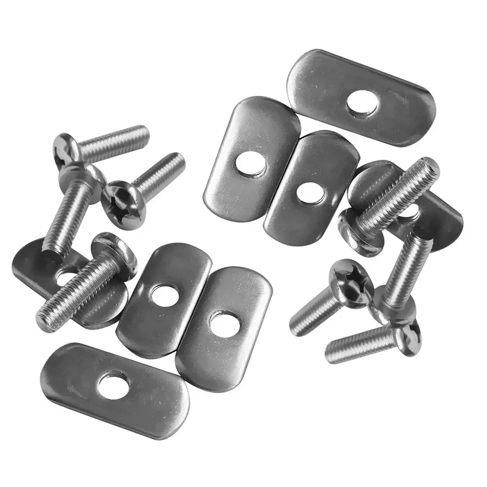 8 Sets Stainless Steel Kayak Rail Screws And Nuts Replacement Kit For Kayak Canoe Boat Rails Universal