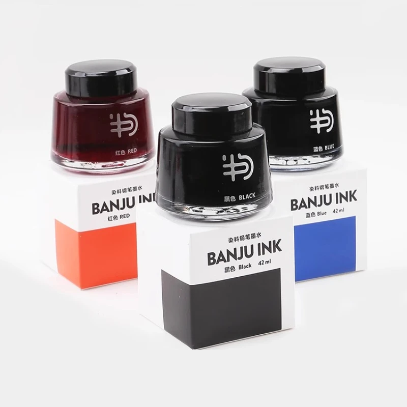 42ml Non-carbon Fountain Pen Ink Dye-type Quick-drying Non-clogging Pen for Calligraphy Painting Signature Illustration Design