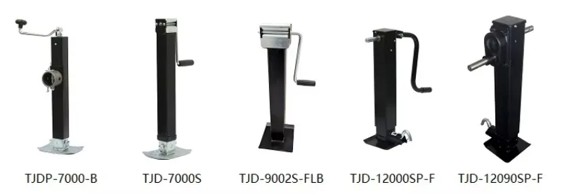 12,000 lb 12.5 Marine Trailer Parts Accessories Black Powder Square Tube Leg Drop Front Lock Pin Trailer Heavy Duty Jack