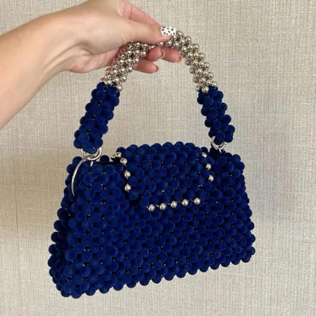 Modna torba damska z klapką Wykwintna kompaktowa torba Ins Niche Designer Bead Handbag Niestandardowe kolorowe torby na kolację dla kobiet