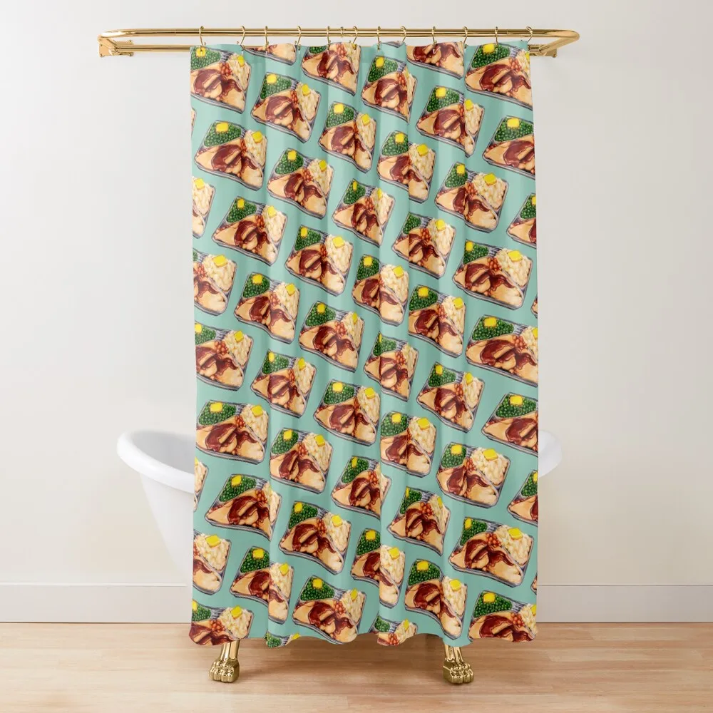 

TV Dinner Pattern Shower Curtain Bathtub Accessories For Shower And Services Bathroom Decor Modern Bathroom Accessories Curtain