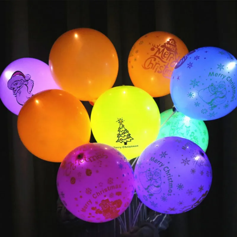 10Pcs/Lot Mini Balloon LED Light Flash Luminous Lamps Christmas Wedding Party Decorations Lights Home Birthday Bar Ornaments 