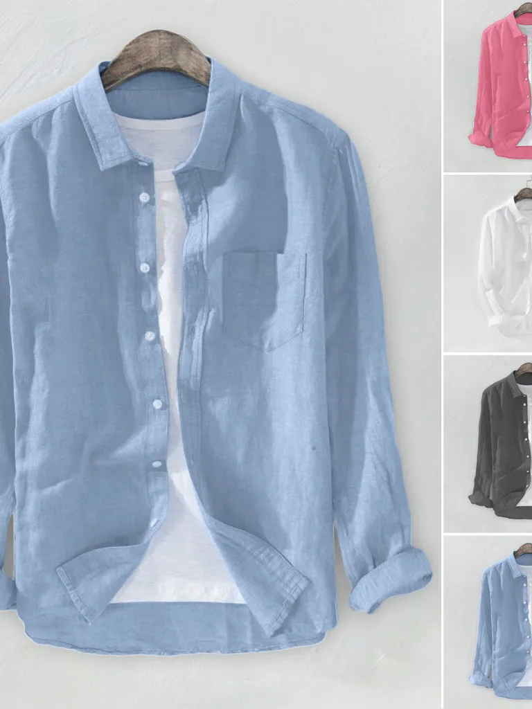 

Casual Loose Long Sve irt Spring Summer Thin Casual Loose Collar Long Sve irt Youth ular Spring Faion No Ironing