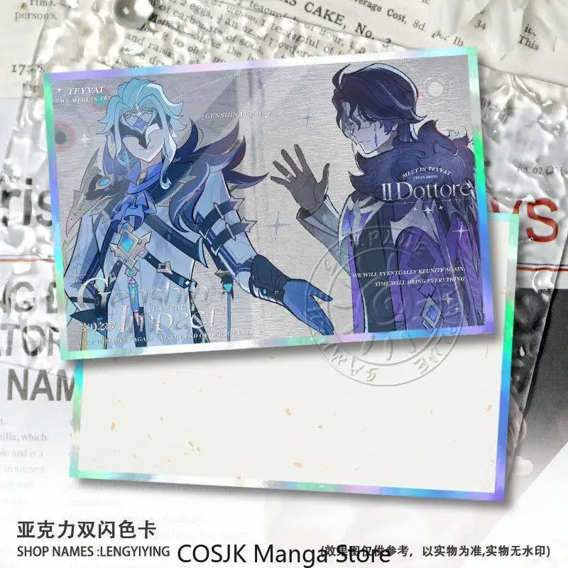 

Game Genshin Impact Dottore Pantalone Cute Anime Cosplay Acrylic Coloured Paper Collection Ornament Birthday Cosplay Gift