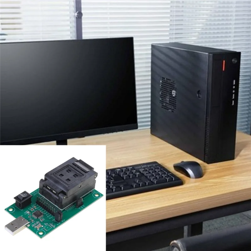 Banco di prova chip USB professionale stabile EMMC153/169 Supporto di programmazione USB per un recupero dati accurato e riparazioni elettroniche