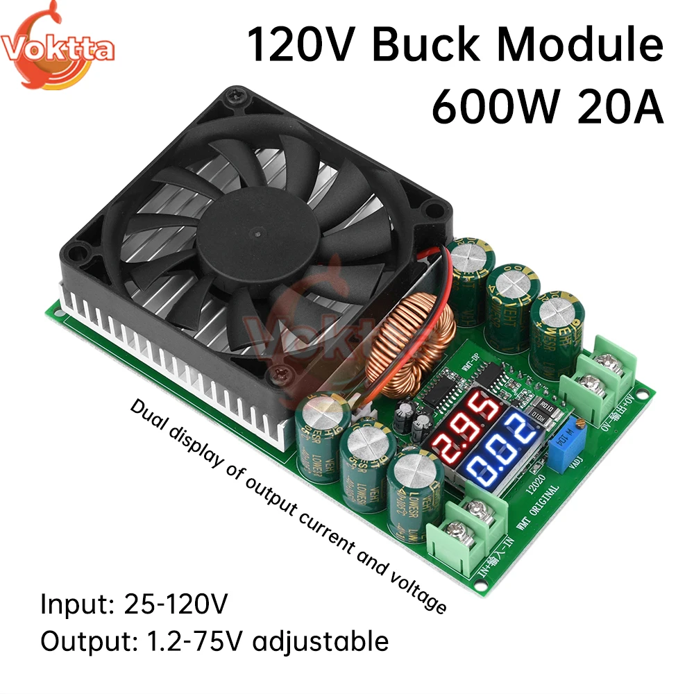 

600W DC-DC Adjustable Buck Converter Step Down Module 120V 100V 96V 84V LED Display Driver Voltage Regulator Power Supply Module