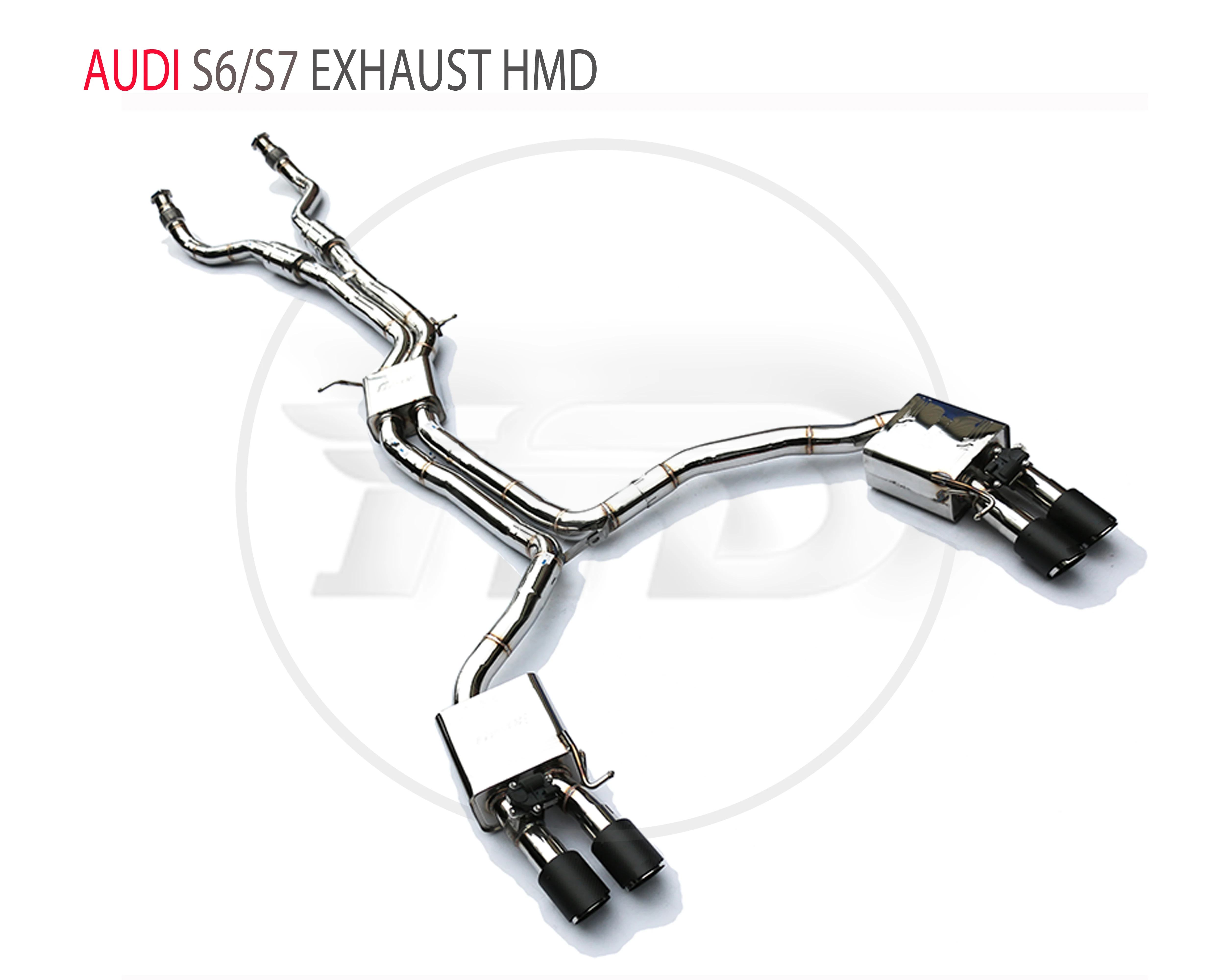 

HMD Stainless Steel Exhaust System Manifold Downpipe is Suitable for Audi S6 S7 S8 Auto Modification Electronic Valve