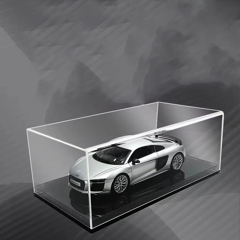 

1/18/24/32 Car Dust Storage Boxes One-piece Molded Clear Acrylic Display Boxes 5 Colors Base Stackable Storage Boxes