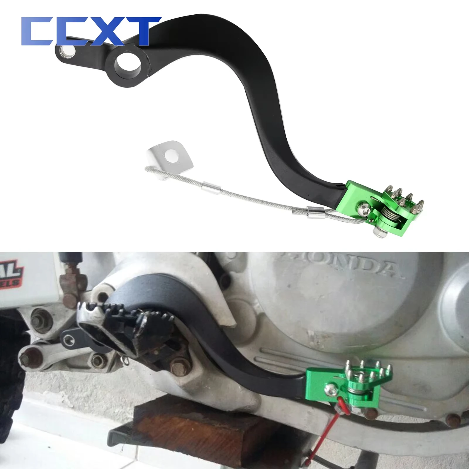 

Motorcycle CNC Foot Brake Rear Lever Pedal For KAWASAKI KX 250 450 250F 450F KX250 KX450 KXF250 KXF450 KX250F KX450F KLX450R