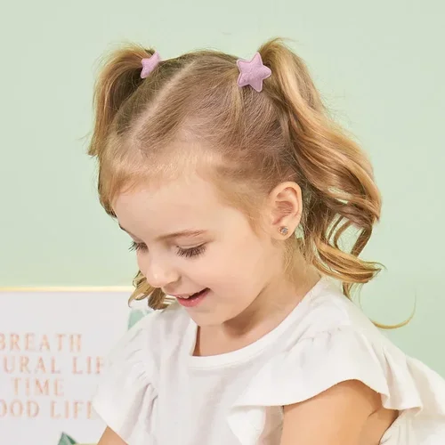 Imagen 2 del producto 20 unids/set Love Star niños lazo para el cabello bebé No daña toalla para el cabello bucle cuerda para el cabello cola de caballo de dibujos animados trenza banda de goma sombreros para niños