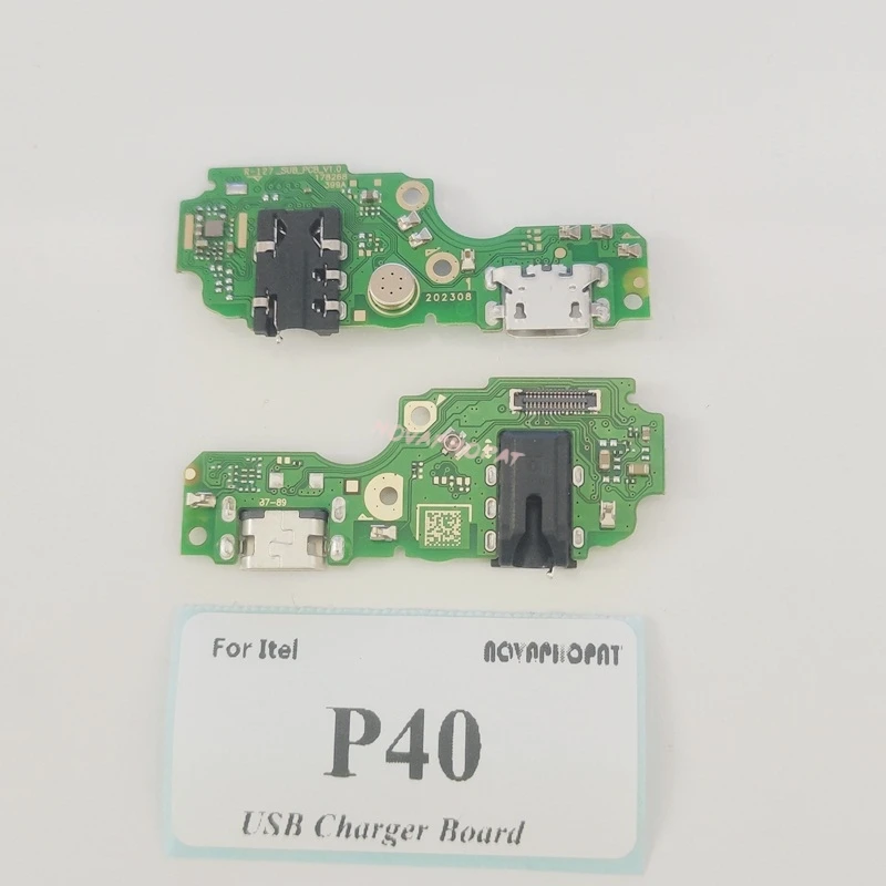 Novaphopat For Itel P40 P662L USB Dock Charger Port Plug Headphone Audio Jack Microphone MIC Flex Cable Charging Board