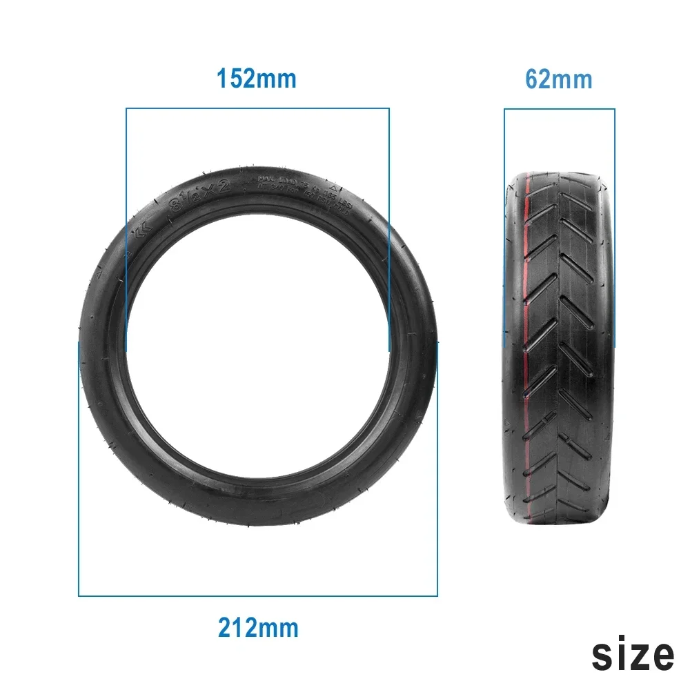 Electric Scooter 8.5 Inch Front/Rear Tire Tubeless Vacuum Tyre Replacement Tyre for Xiaomi M365 1S Pro 8 1/2X2 Wheel Tires