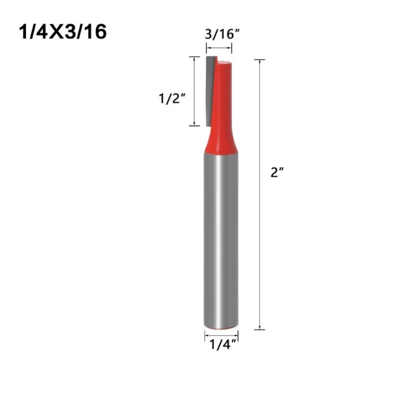 

Practical Useful Brand New Router Bit Parts Straight Woodworking Accessories Cutter Double Flute 1/4inch Shank