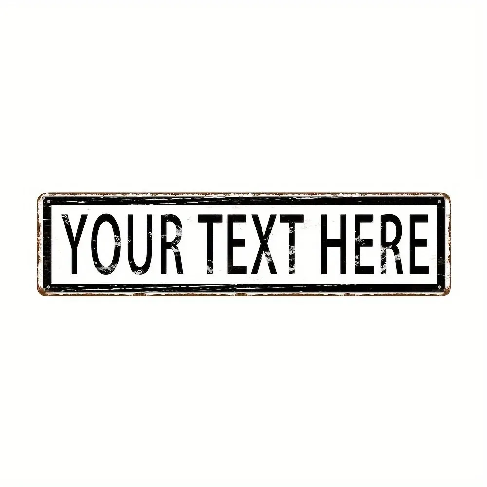 [CIFbuy][2D Flat] Custom Vintage Distressed Aluminum Street Sign,Personalized Text Rustic Wall Decor (Only For Decoration)