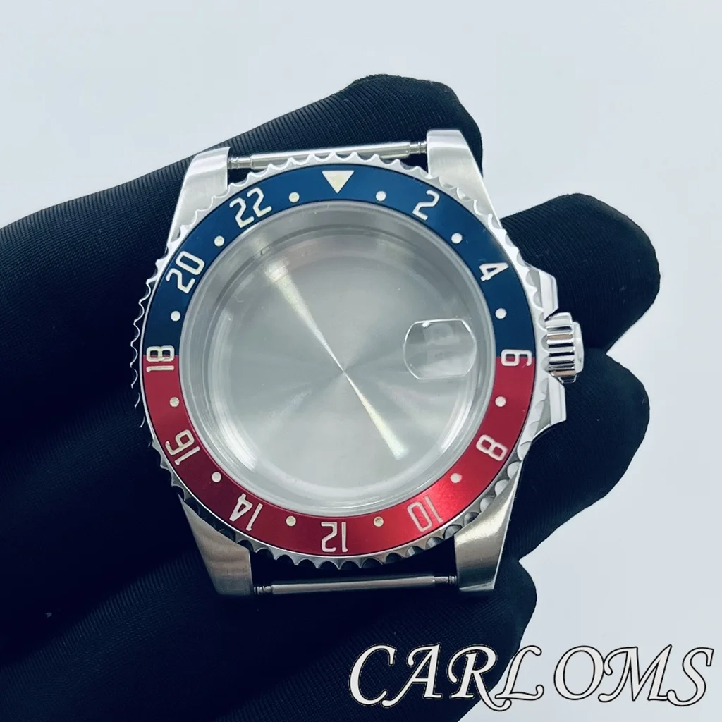 TOP 40mm ETA2824 PT5000 NH34 NH35 NH36 NH70 NH72 4R35 4R36 Movement GMT Aluminium Bezel Sapphire Glass Watch Case