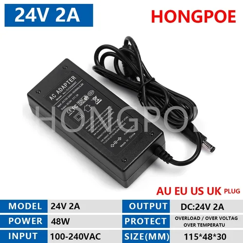 Imagen 2 del producto 48W 60W 72W 96W 120W fuente de adaptador de corriente AC 110V/220V a DC 24V transformador de iluminación 1A 2A 2.5A 3A 4A 5A 6.5A adaptador de tira de LED