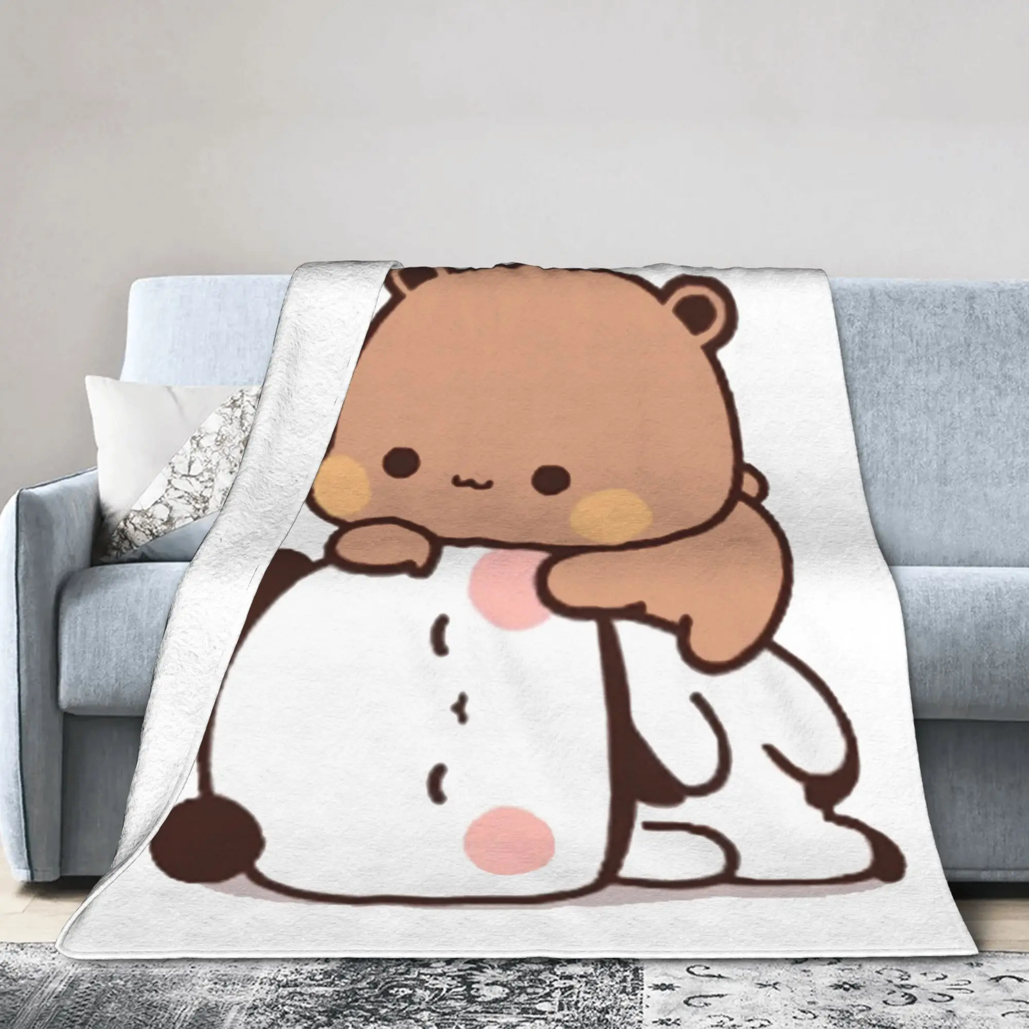 Cute Dudu Bubu Blanket Panda Bear Wool Awesome Warm Throw Blankets for Coverlet All Season,