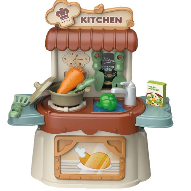 Kitchen utensils toy candy store doctor pet supermarket simulation food kitchen cooker pan pan children pretend to play with dol