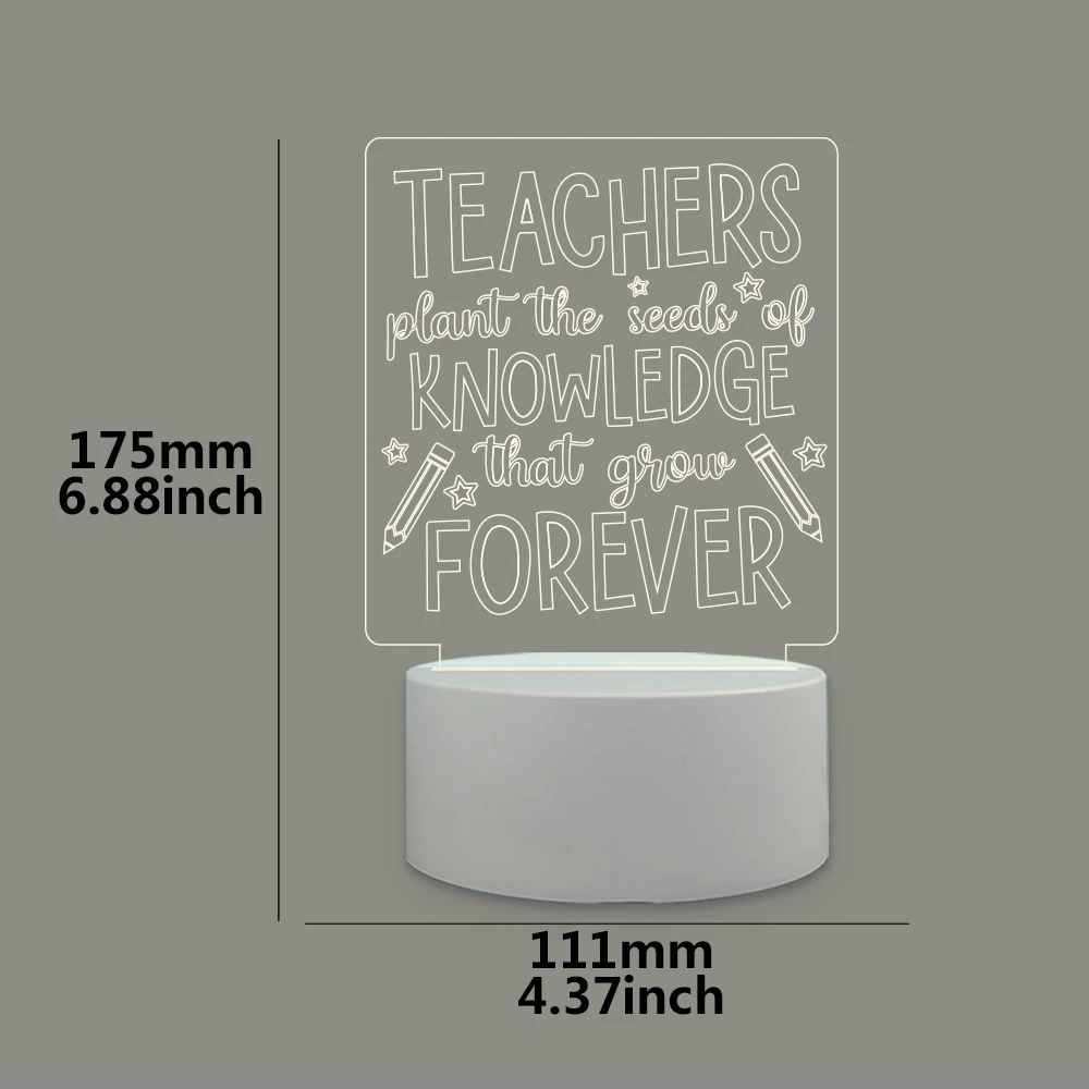 Teacher3D LED 테이블 램프, 침대 옆 램프, 침실 거실 장식, 생일 선물