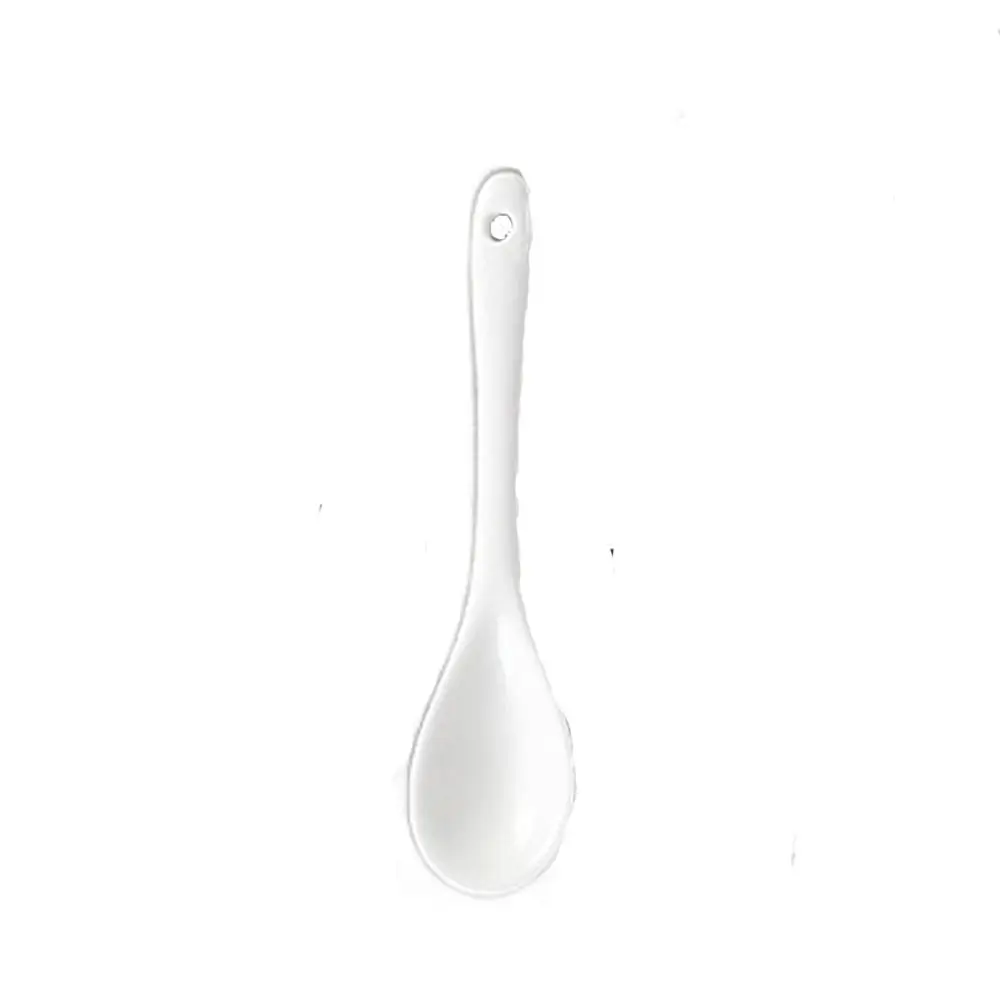 

Kitchen Tools Ceramic Long Handle Spoons Creative Mini Stirring Spoon White Seasoning Spoon Dessert