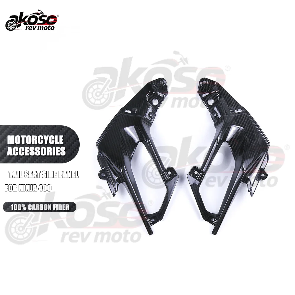 

Передняя боковая панель из чистого углеродного волокна, обтекатель мотоцикла, модифицированные детали для Kawasaki Ninja 400 2019, аксессуары для боковой пластины бака