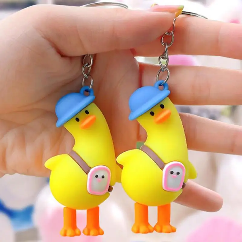 Duck Keyring Silicone Ducky Keychains Duck Party Favors Cute Small Ducky Pendant Accessories For Birthday Party Baby Shower