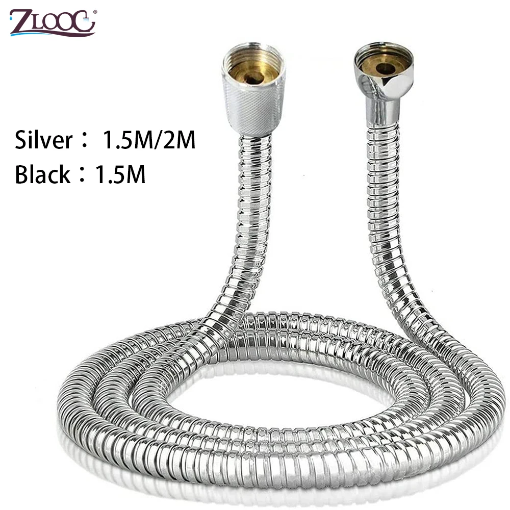 

Stainless Steel Flexible Shower Hose Bathroom Shower Tube Water Hose Extension Plumbing Pipe Pulling Tube Bathroom Accessories