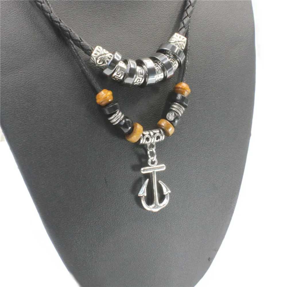 Retro Anchor Necklace Hiphop Rock Necklace Trendsetter Pendant Gift For Couple Party Daily Life Clavicular Chain