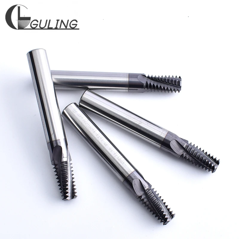 CNC 60Degree Tungsten Steel NPT American Taper Pipe Thread Milling Cutters 1/16 1/8 1/4 3/8 1/2 3/4-27 18 14 mill cutter 1\