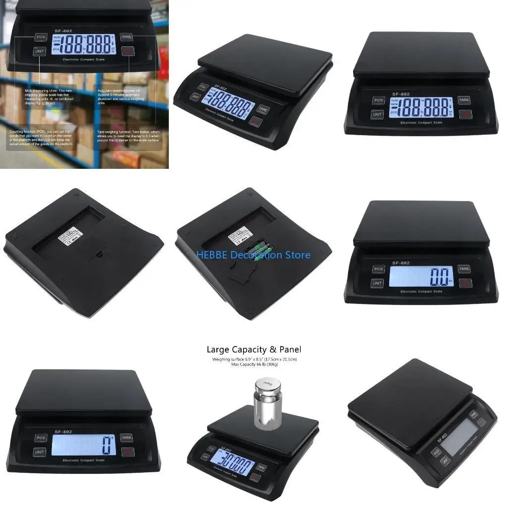 B0KC Postal Weight Scale with Hold and Tare Function Mail Postage Scale