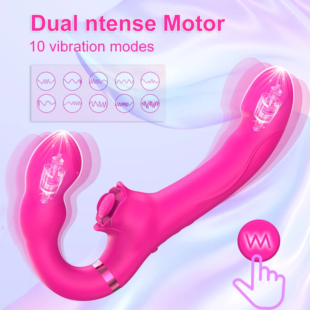 Double-Ended Vibrator for Women G-Spot Dildo Penis Wireless Remote Control Vagina Lesbian Couples Adult Sexy Sex Toys