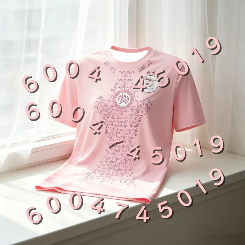 Nueva Camiseta de Fútbol Inspirada en Argelia para el Verano 2026, Conjunto Familiar a Juego, Estampado Rosa, Secado Rápido, para Hombres, Mujeres y Niños