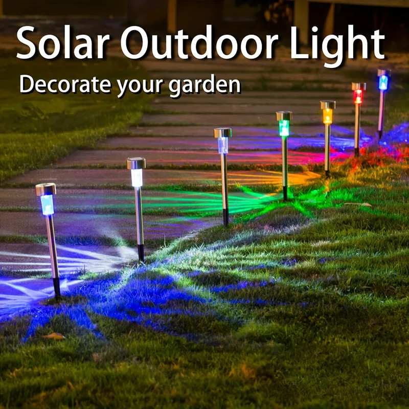 

Solar Powered Outdoor Lights New Garden Lamps Waterproof Landscape Path for Yard Backyard Lawn Patio Decorative LED Lighting
