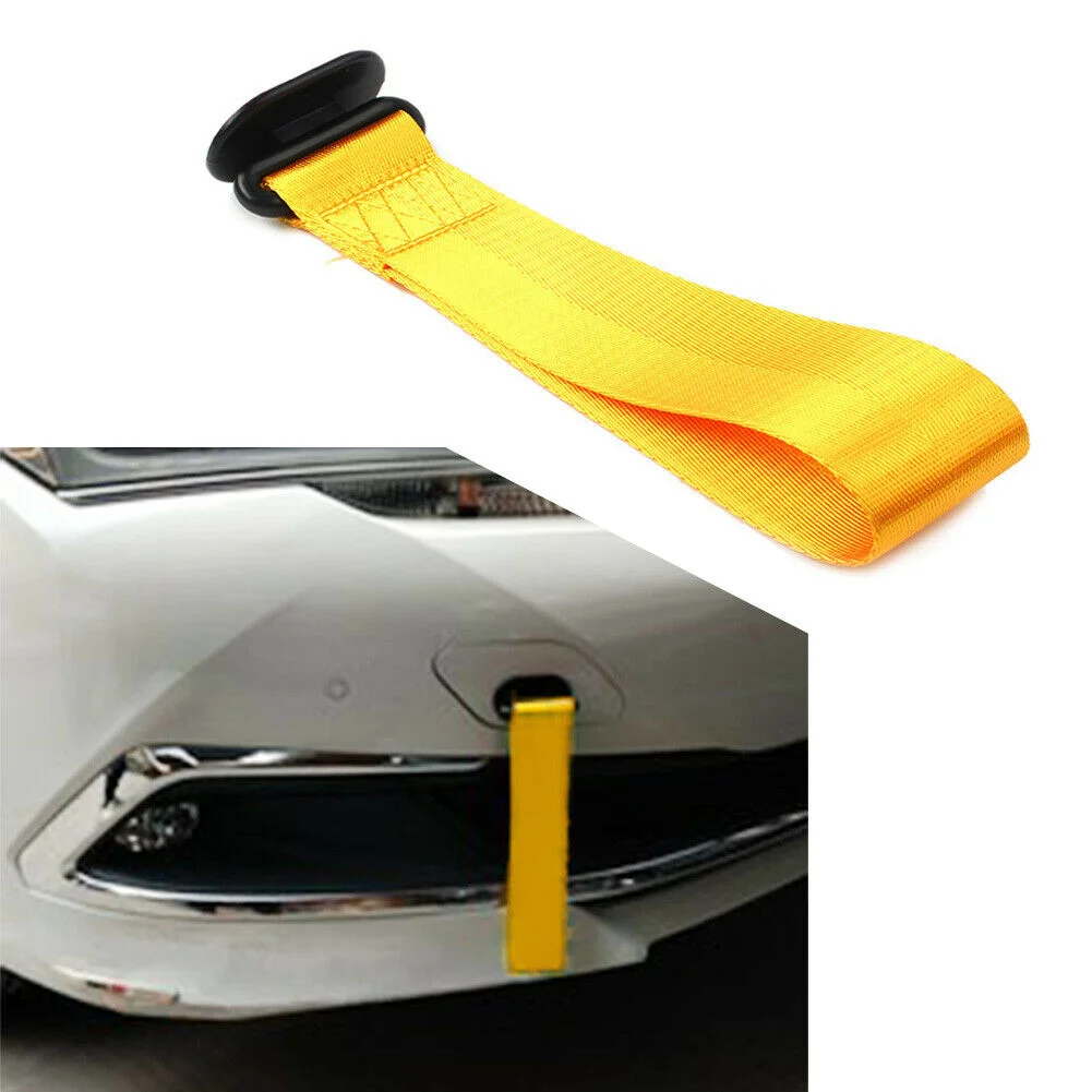 

Rally Hook Tow Strap Rear Front Bumper Car Nylon Racing Drift Rope Rally Hook Tow Towing 245x50mm Modification