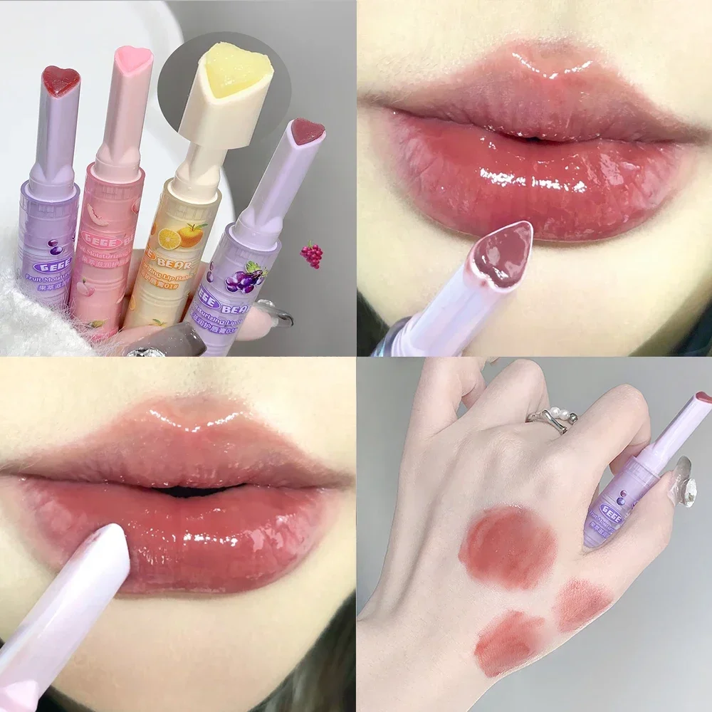 Waterproof Clear Jelly Heart-shaped Lip Gloss Mirror Water Lipstick Lasting Moisturising Lipstick Pen Korean Makeup Cosmetics