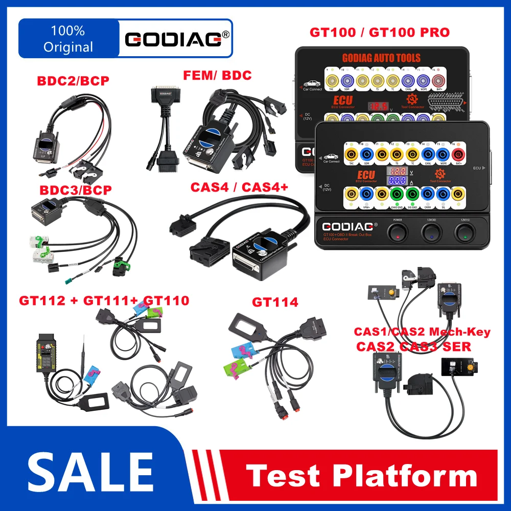 GODIAG GT100Pro GT100 ECU Connector with FEM BDC/CAS4 CAS4+/CAS1CAS2 Mech-Key/CAS2 CAS3 SER/BDC2 BDC3 BCP Test Platform