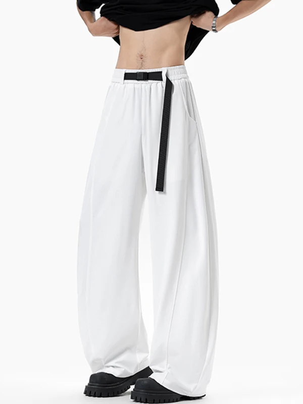 

Американский уличный дизайн, широкие длинные брюки, мужские синие ретро повседневные модные прямые брюки с ножом