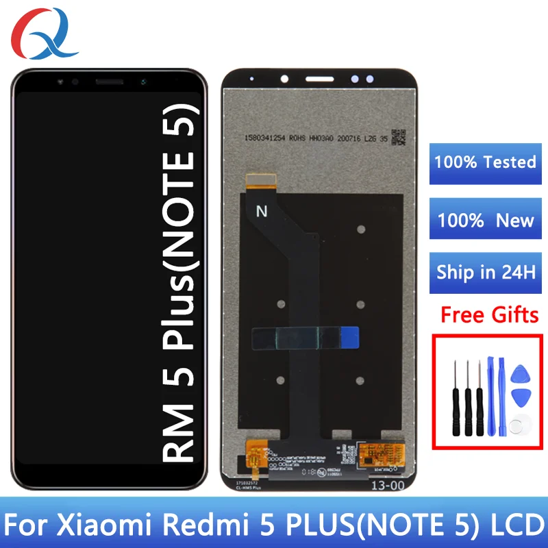 Mobile phone lcds for Redmi 5 PLUS(NOTE 5) screen replacement pantalla for Xiaomi Redmi 5 plus(NOTE 5) lcd Touch display