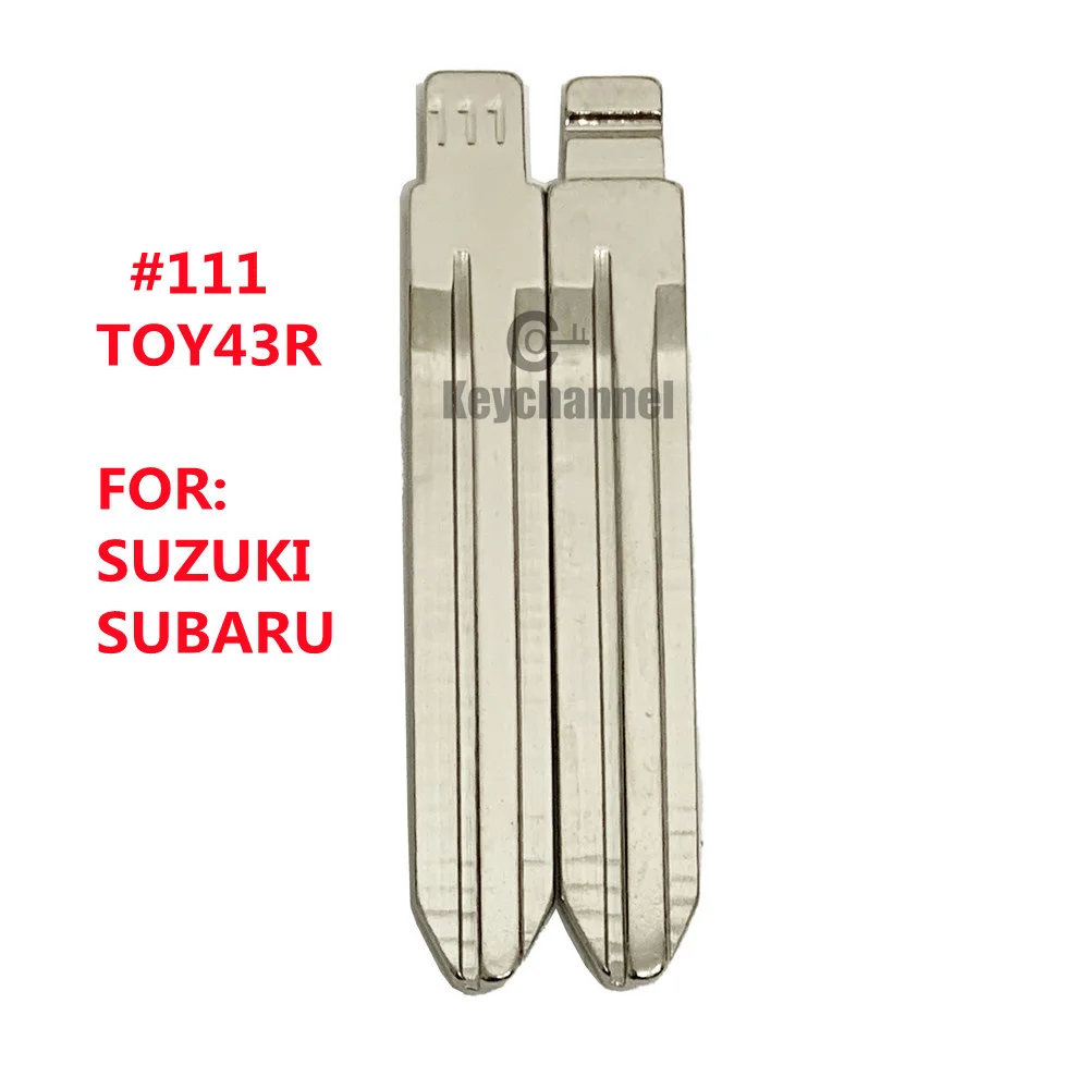 10 buah/lot TOY43R pisau kunci mobil #111 KD Flip Remote kosong untuk KD KEYDIY Xhorse untuk Suzuki Great Wall Subaru Forester kunci Impreza