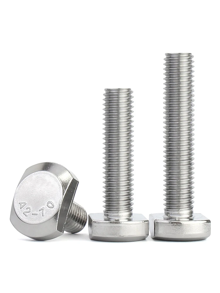 1-10pcs T Shape Type Groove Bolt M5 M6 M8 M10 M12 304 A2 Stainless Steel Hammer Head Screwfor T-Slot Chute Rail Miter Track
