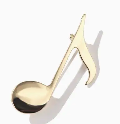 

Music Note Brooch Pin Fashion Accessory Durable Zinc Alloy Gold Plated Lapel Pins Decorative Music Symbol Badge Costume Gifts