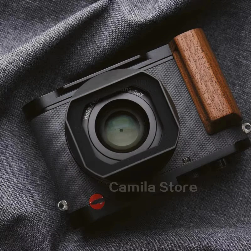 L 타입 나무 브래킷 삼각대 퀵릴리즈 플레이트 베이스, 미끄럼 방지 나무 그립 핸들, Leica Q3 Q-3 43 디지털 카메라 Arca-Swiss RSS