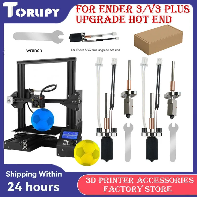 

Upgrade Hotend for Ender 3/v3 Plus High Flow Hardened Steel Nozzle 300℃ High Temp Printing All Metal 3D Printer Extruder Parts