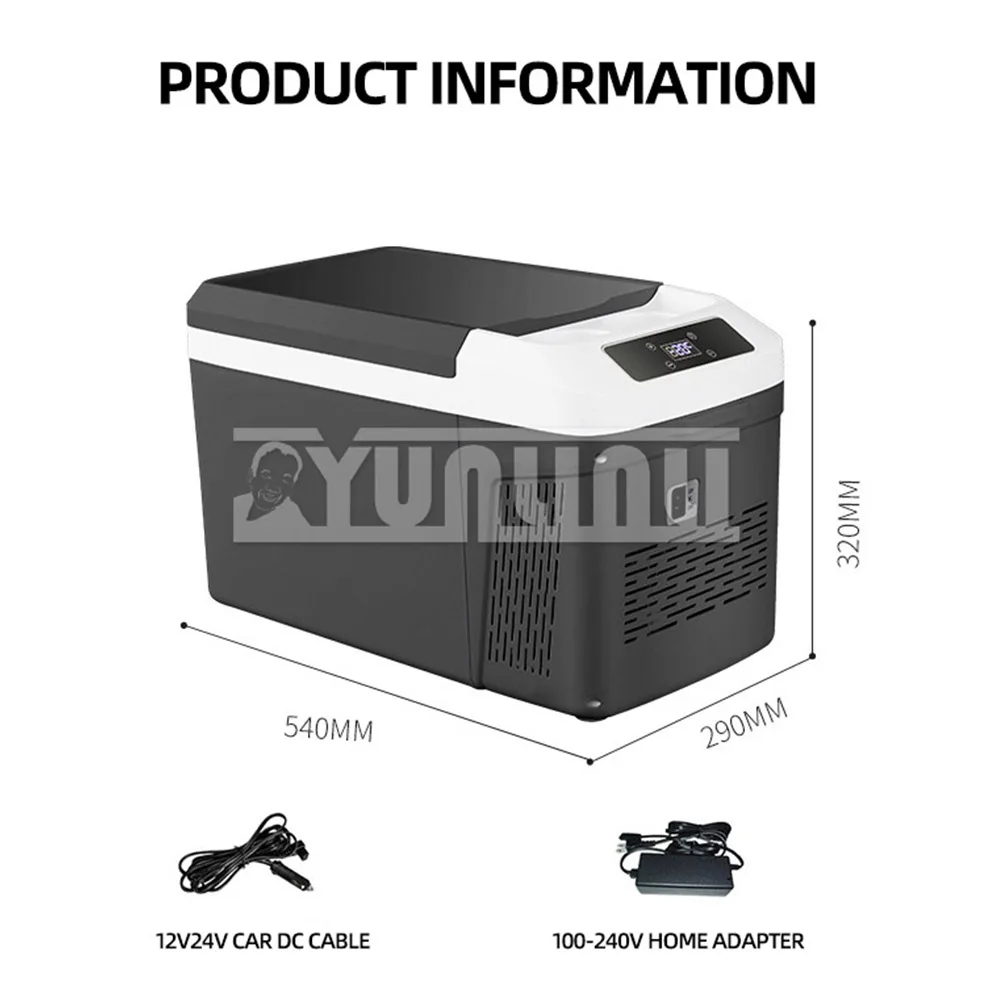 Mini réfrigérateur portable pour voiture, petit congélateur, machine de refroidissement domestique, 15L