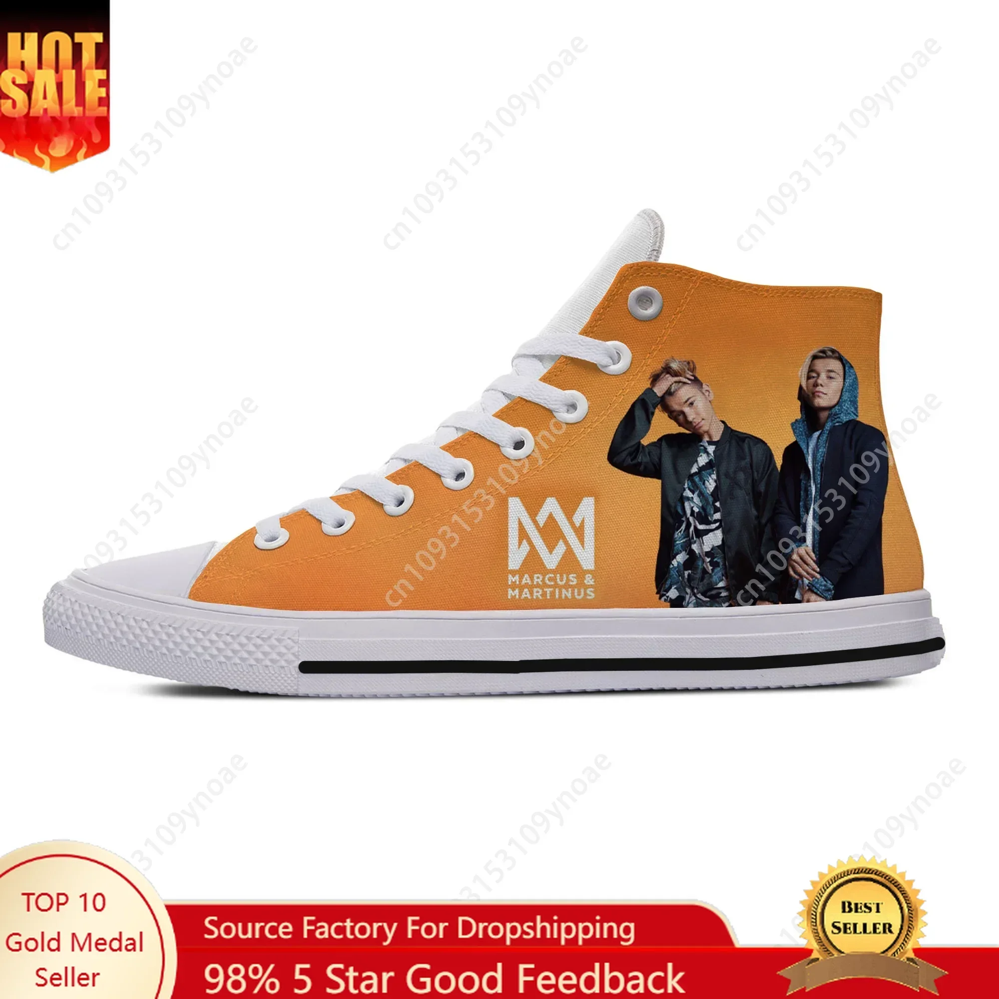 

Hot Summer Marcus and Martinus Novelty Design Lightweight High Top Canvas Shoes Men Women Casual Breathable Sneakers Board Shoes