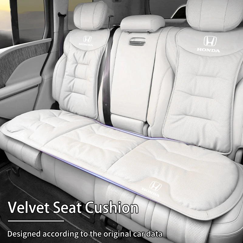 Car Interior Velvet Cushion Winter Nappa Leather Backrest Seat Cover For Honda Civic Accord CRV Fit Jazz Transalp CBR cb500x Ody