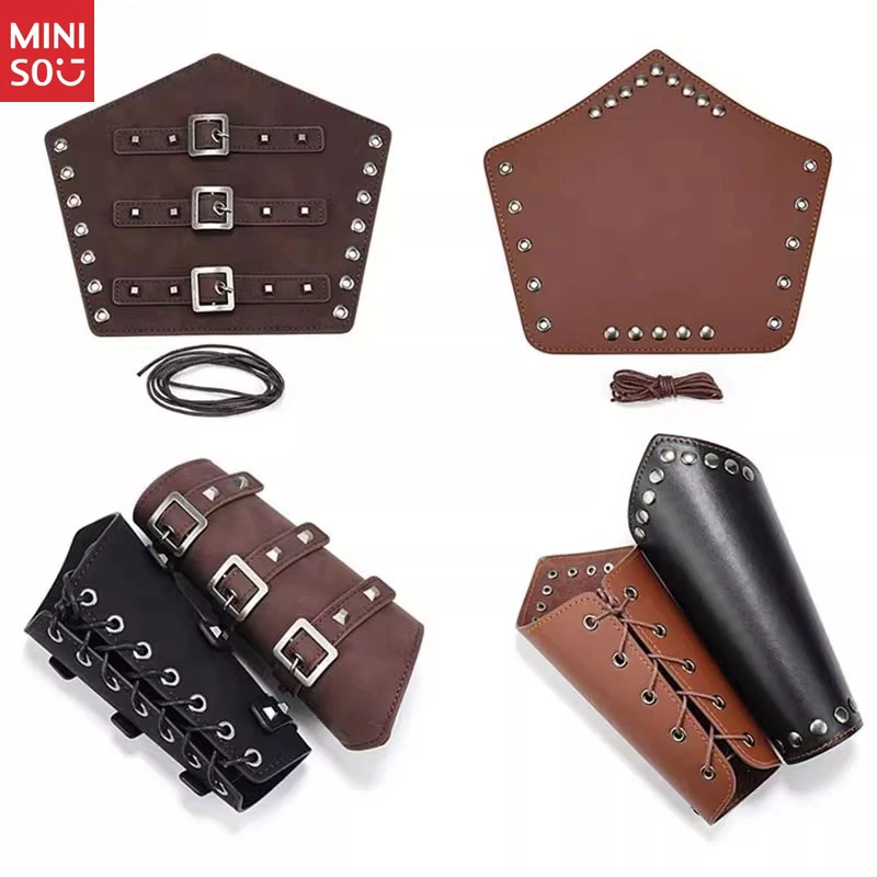 

Средневековый кожаный браслет, панк-защита ручной работы для косплея