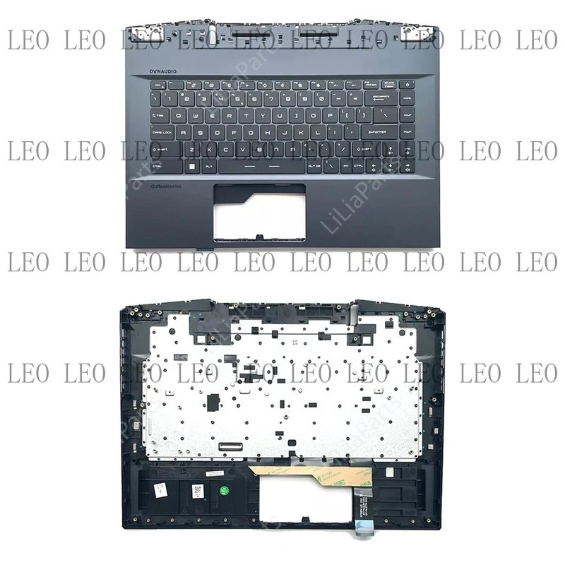 JJ  Palmrest Full Colorful Backlit Keyboard For MSI GP66 GE66 MS-1541 1543 Blue Top