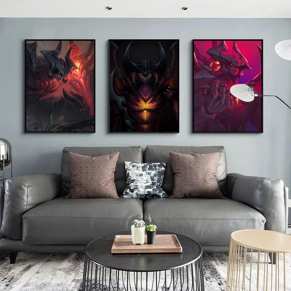 Aatrox League of Legends Poster Movie Sticky Posters Retro Kraft Paper Sticker DIY Room Bar Cafe Aesthetic Art Wall Painting