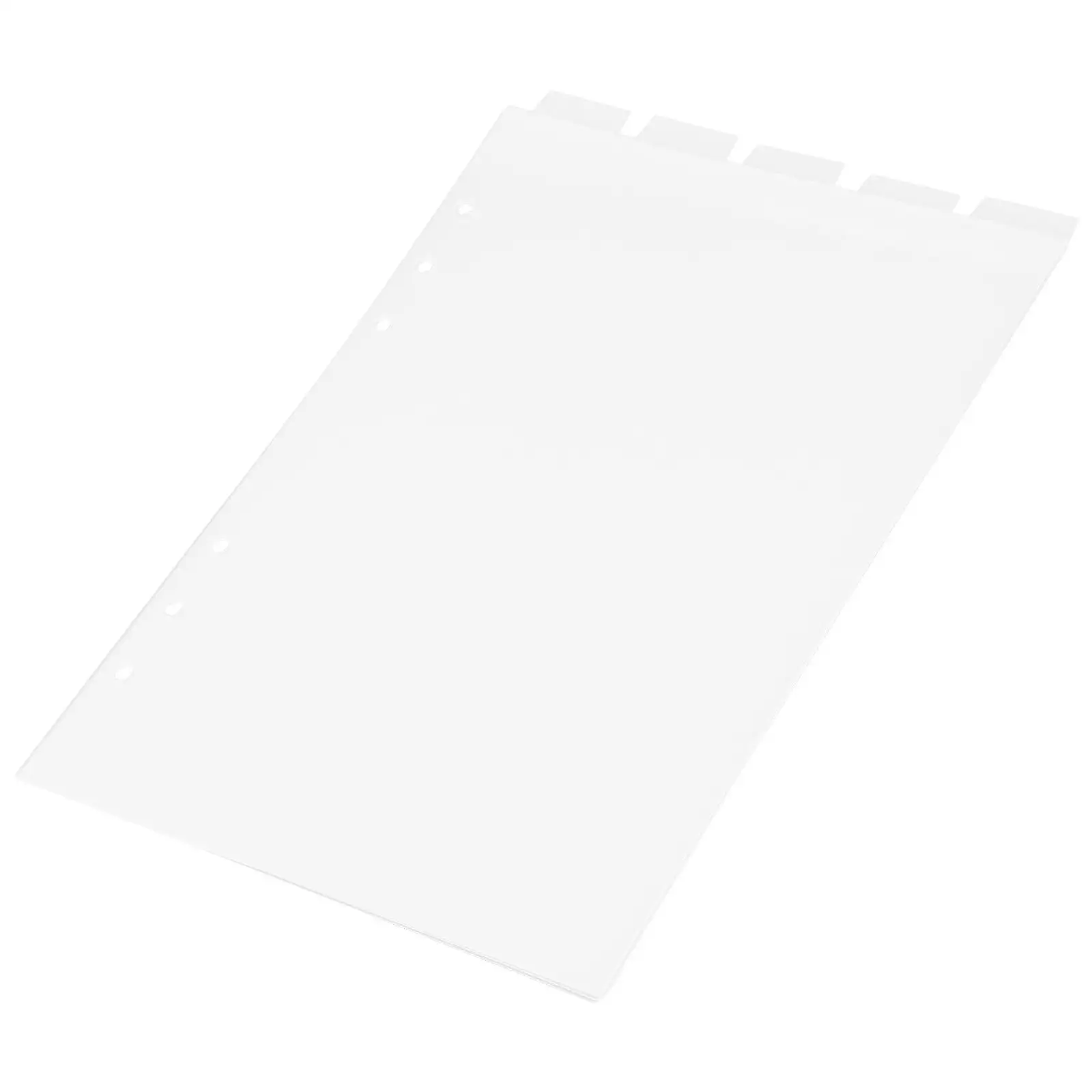 

PVC Binder Dividers Notebook Partition Tabs White Detachable Office Supplies Practical Clear Design Easy Reference